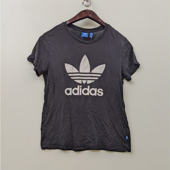 Adidas Originals Trefoil Logo Tee Black XS - Picture 1 of 7